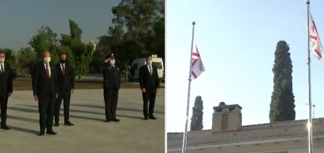 Cumhurbaşkanı Ersin Tatar, Atatürk Anıtı’na çelenk sundu